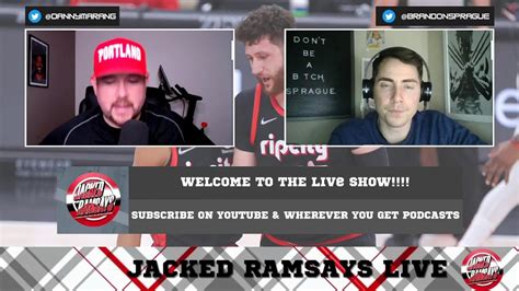 Jacked ramsays youtube - Join Danny Marang and Brandon Sprague for a Jacked Ramsays Mail Bag following the Portland Trail Blazers return from a 6-game road trip where the Blazers wen...